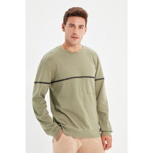 Trendyol Khaki Men Regular Fit Long Sleeve Crew Neck Sweatshirt