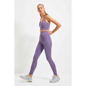 Trendyol Lilac Print and Oversized Stitching Detailed Sports Leggings
