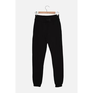Trendyol Black Rib Detailed Basic Jogger Raised Knitted Sweatpants