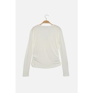 Trendyol White Square Collar Knitted Blouse Blouse