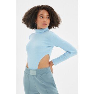 Trendyol Light Blue Stand Up Knitted Body