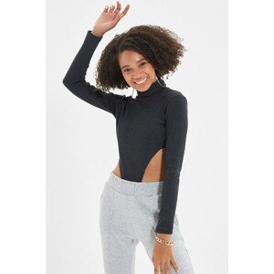Trendyol Anthracite Stand Knitted Body