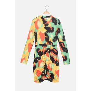 Trendyol Multicolored Ruffle Detailed Knitted Dress