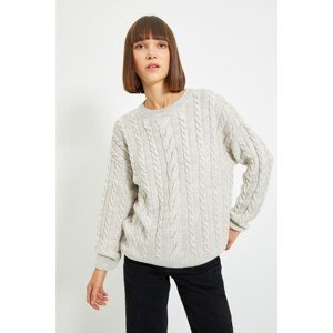 Trendyol Beige Hair Knit Knitwear Sweater