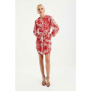 Trendyol Red Collar and Tie Detailed Dress