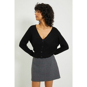 Trendyol Black Buttoned Knitwear Cardigan
