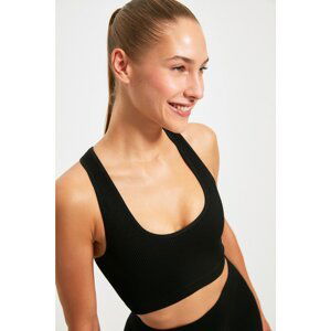 Trendyol Black Seamless/Seamless Light Support/Shaping Knitted Sports Bra