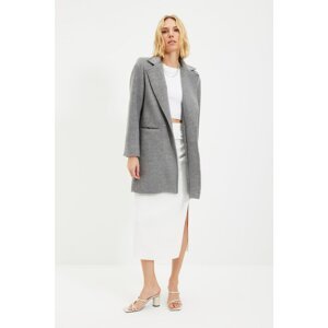 Trendyol Gray Fillet Pocket Wool Cachet Coat
