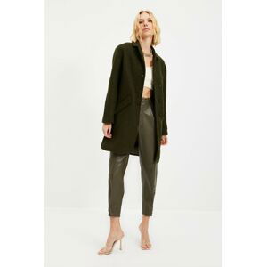 Trendyol Khaki Button Closure Wool Cachet Coat