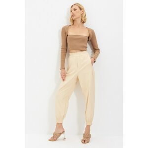 Trendyol Mink Ribbed 2-Piece Knitted Blouse