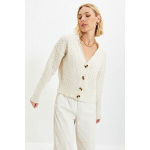 Trendyol Ecru Knitted Detailed Knitwear Cardigan