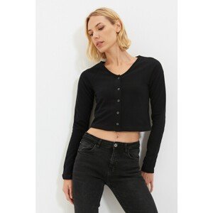 Trendyol Black Button Knitted Cardigan