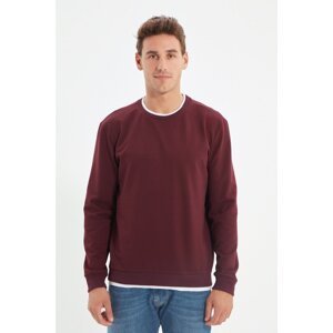 Trendyol Claret Red Men's Basic Regular Fit Sweatshirt