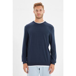 Trendyol Navy Blue Men's Basic Regular Fit Sweatshirt
