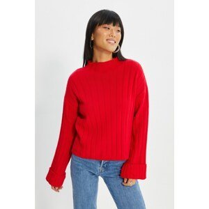 Trendyol Red Half Fisherman Knitwear Sweater