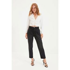 Black Shortened Mom Jeans Trendyol - Women