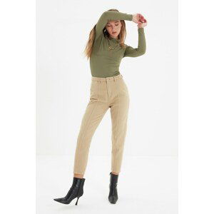 Trendyol Mink Stitch Detail High Waist Mom Jeans