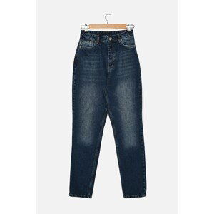 Trendyol Dark Blue Tall High Waist Mom Jeans