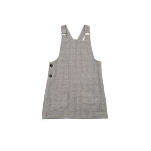 Trendyol Gray Check Girl Knitted Loose Dress