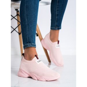 SHELOVET PINK SLIDING SNEAKERS FASHION