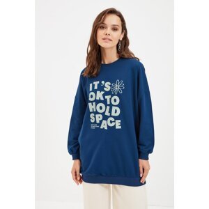 Trendyol Indigo Knitted Sweatshirt