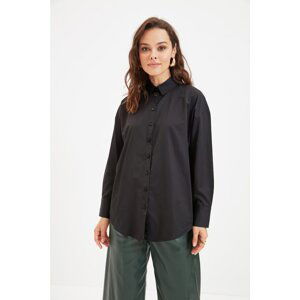 Trendyol Black Shirt Collar Tunic