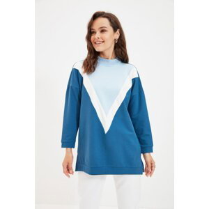 Trendyol Blue Knitted Sweatshirt