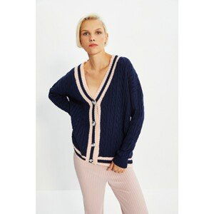 Trendyol Navy Blue Buttoned Knitwear Cardigan