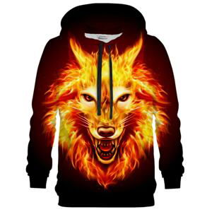 Bittersweet Paris Unisex's Fire Wolf Hoodie H-K Bsp781