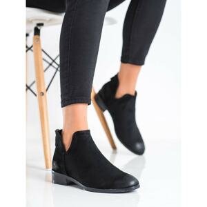 SUEDE ANKLE BOOTS WITH VINCEZA NOTCH