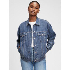 GAP Džínová bunda oversized denim jacket with Washwell