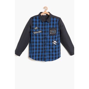 Koton Blue Boy Checkered Shirt