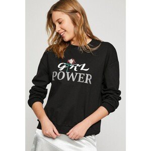 Koton Women's Letter Printed Sweatshirt Black