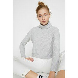 Koton Women's Gray Turtleneck Sweater