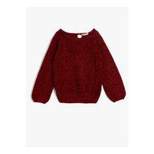 Koton Girl Red Crew Neck Sweater