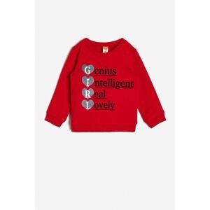 Koton Red Kids Letter Printed Sweatshirt