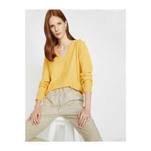 Koton Sweater - Yellow - Regular fit