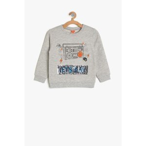 Koton Baby Gray Printed Sweatshirt