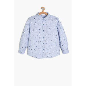 Koton Blue Boy Patterned Shirt