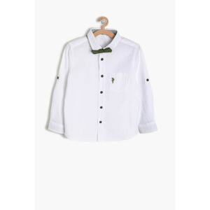 Koton White Boy's Bow Tie Detailed Shirt