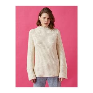 Koton Turtleneck Long Sleeve Oversize Knitwear Sweater