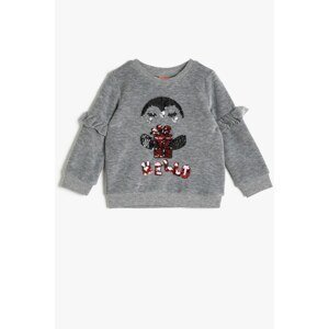 Koton Gray Baby Girl Sweatshirt