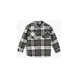 Koton Gray Kids Checkered Shirt