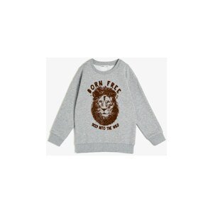 Koton Gray Kids Embroidered Sweatshirt