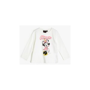 Baby Girl Ecru Minnie By Koton T-Shirt
