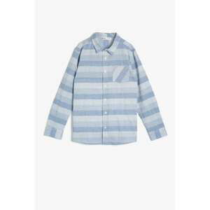 Koton Boy Blue Patterned Shirt