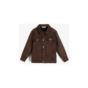 Koton Brown Kids Button Detailed Coat