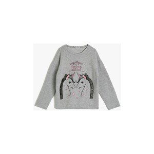 Koton Gray Girls' Sweatshirt