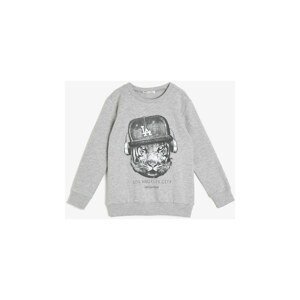 Koton Gray Kids Printed Sweatshirt