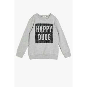 Koton Boys Gray Printed Printed Sweatshirt